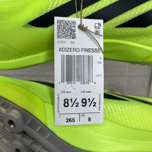 Adidas Adizero Finesse Track Spikes Men 8.5 Running Lucid Lemon Black IG2018 New main image 7